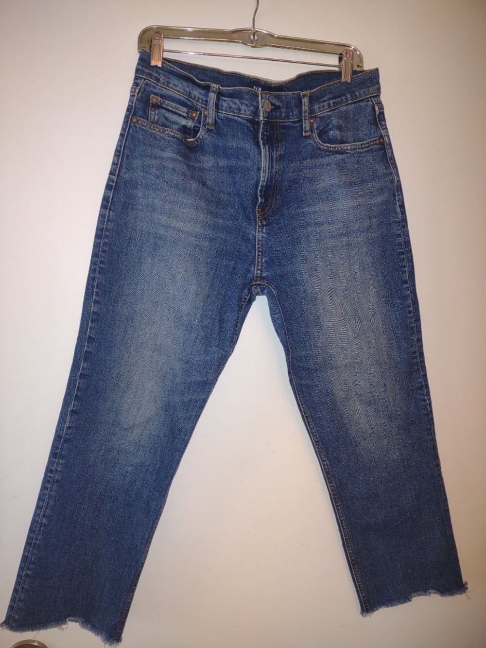 GAP Straight Leg Jeans 30 Regular Blue Denim Mid Rise Classic Fit Everyday